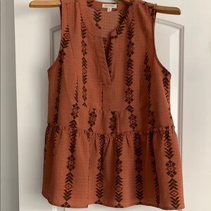 Blu Pepper Sleeveless Blouse - Sz M